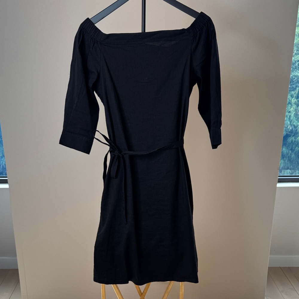 Theory Black Long Sleeve Dress